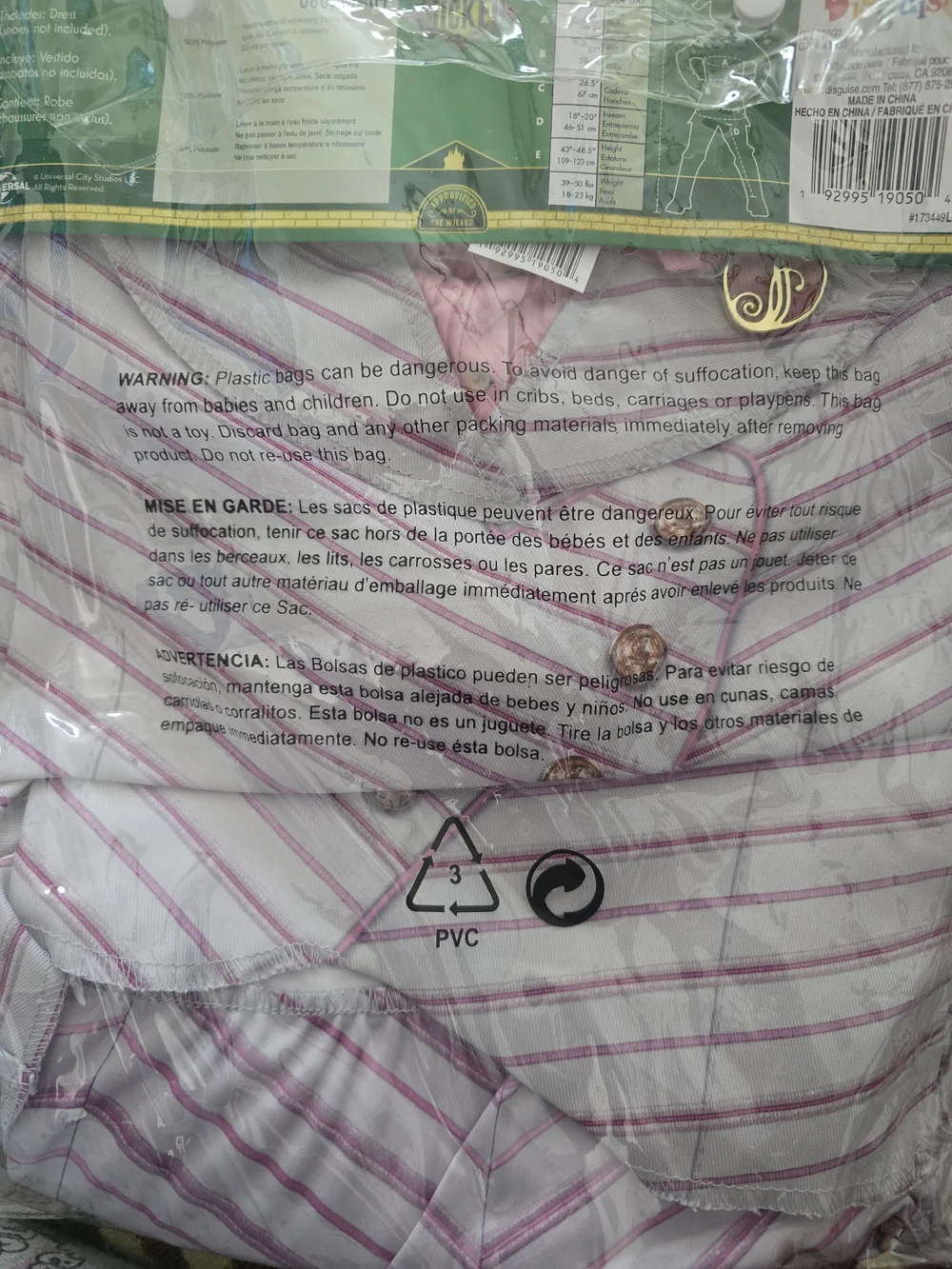 Disguise Wicked Glinda Shiz Costume - Pink & White
